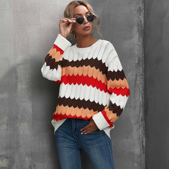 KYLEE Striped Knit Sweater - Picture 2 of 2